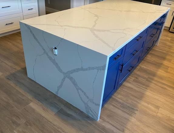 Marble countertop and backsplash installation by Gurrola Tile, Las Vegas